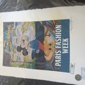 Supreme Paris Fashion Week Mickey Mouse Poster - Blue and Black